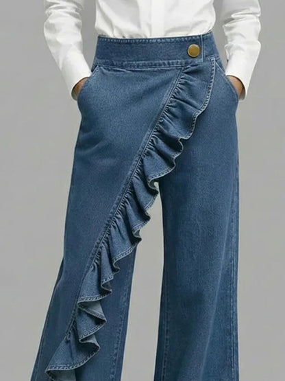 Linda | Comfortable Wide-Leg Denim Pants