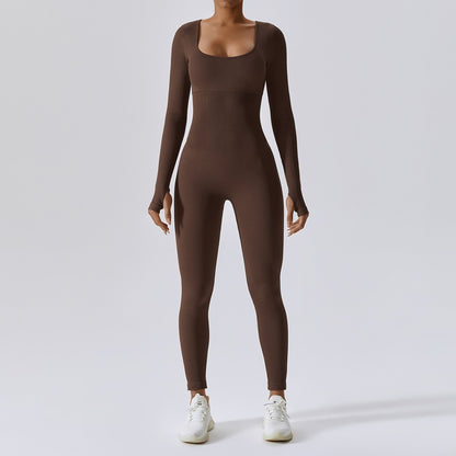 Seamless Ribbed One Piece Tummy Control Romper