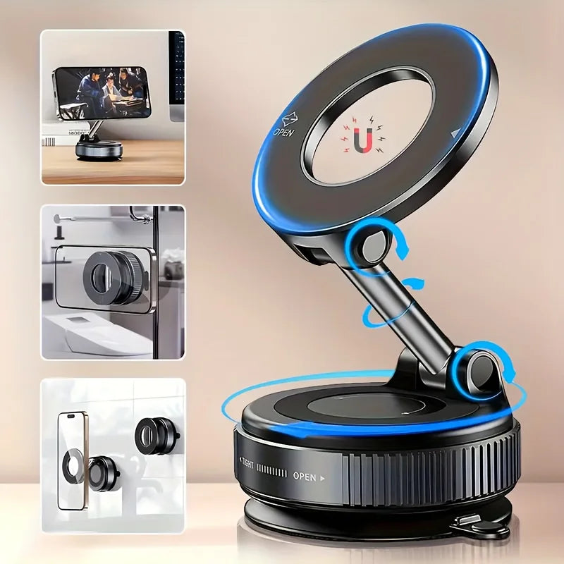 TelGrip™ Pro – Supporto Magnetico Pieghevole per Telefono con Rotazione a 360°