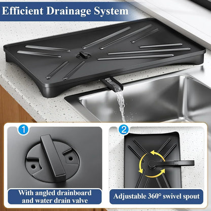Dish Drying Rack with Drainboard & Large Cutlery Holder – Nova