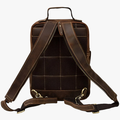 Jake | Vintage læder rygsæk med dobbelt anvendelse - - bags - {{ product_tags }