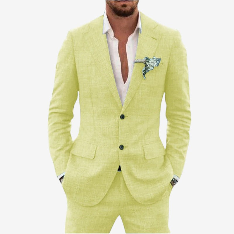 Ensemble blazer et pantalon deux pièces pour homme