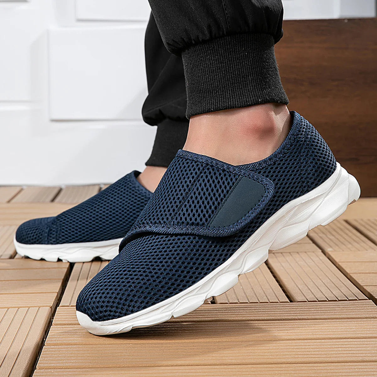 Velmira Damen Sneakers mit Klettverschluss – leichte Mesh Freizeitschuhe