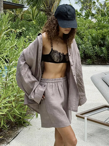 Soleya Linen Blend Two-Piece Set