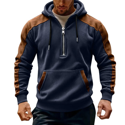 Lumeon | cHerenhoodiejack met ritssluiting, casual sweatshirt met capuchon