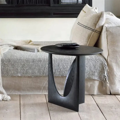 Bijzettafel Massief Hout Rond Scandinavisch 50cm Woonkamer Slaapkamer Nachttafel | Restfield