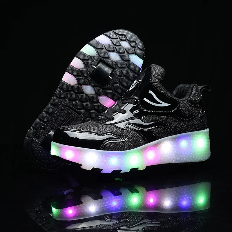 Dziecięce LED Wałek Buty | Świecące Buty Na Kółkach Z Ukrytymi Kółkami