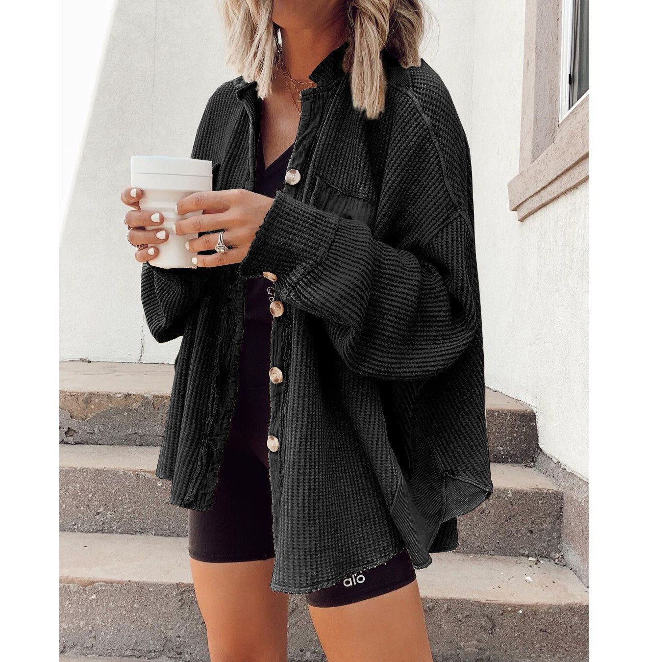 Amara | Sommerjacke Aus Lässiger Strickware | Summer Knit Jacket for Women’s Lightweight Outerwear