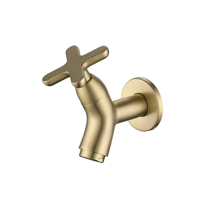 Ottone Flow | Luxe Messing Wandkraan – Modern Design – Koud Water – G1/2" Aansluiting