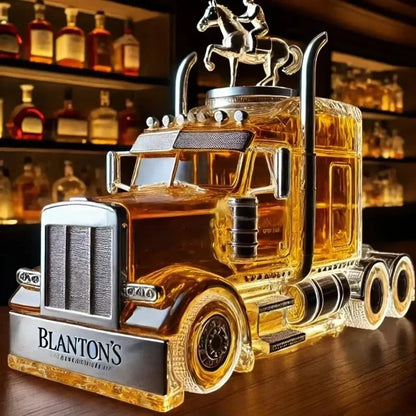 Truck Shaped Whiskey Decanter Glass Bottle