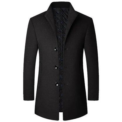 Lyle | Men Sophisticated Long Overcoat z Buttons