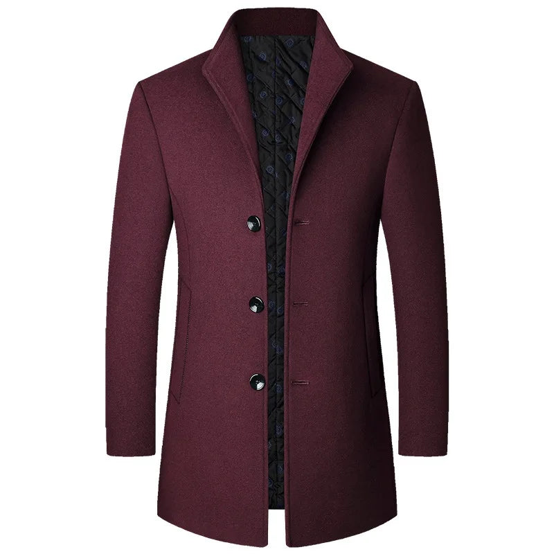Lyle | Men Sophisticated Long Overcoat z Buttons