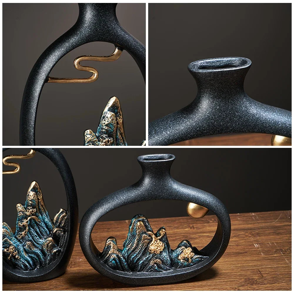 Oosterse Berglandschap Vazen - Artistiek en Exotisch