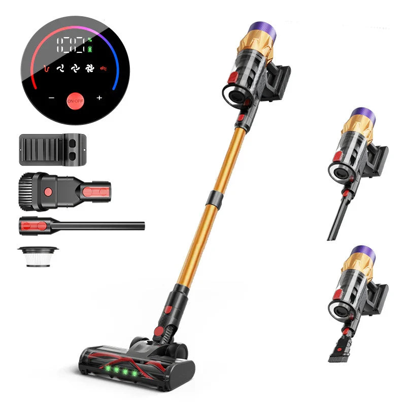 Tyros V18 - Draadloze Handstofzuiger 550W met 55kPa Zuigkracht en Touchscreen
