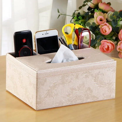 Sleeksuite Handcrafted Multifunctional Desk Organizer Tissue Box-Elegance Meets Utility