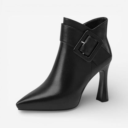 Vireya - Pointed toe ankle boots with high heels