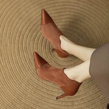 Tacones de Cuero Genuino Veronica