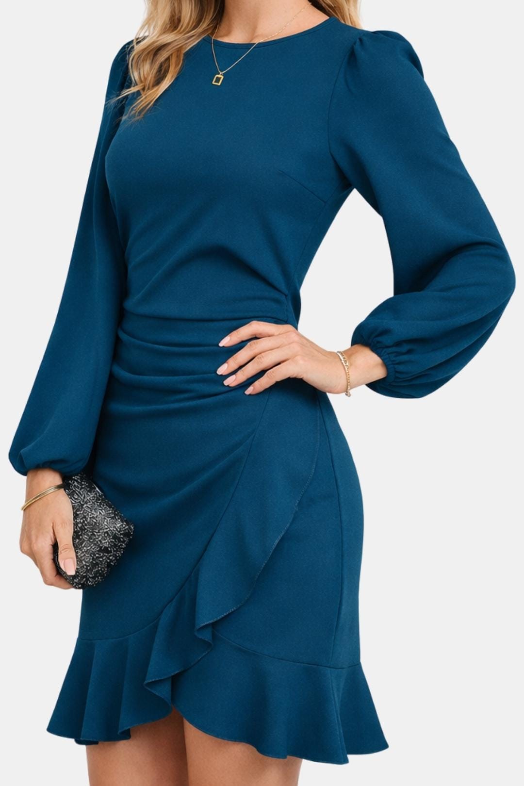 Shay - Elegant Long Sleeve Mini Dress