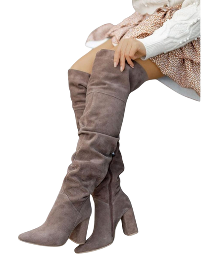 Laila Bottes Hautes Femme à Talons – Bottes Élégantes Longues pour Looks Chic