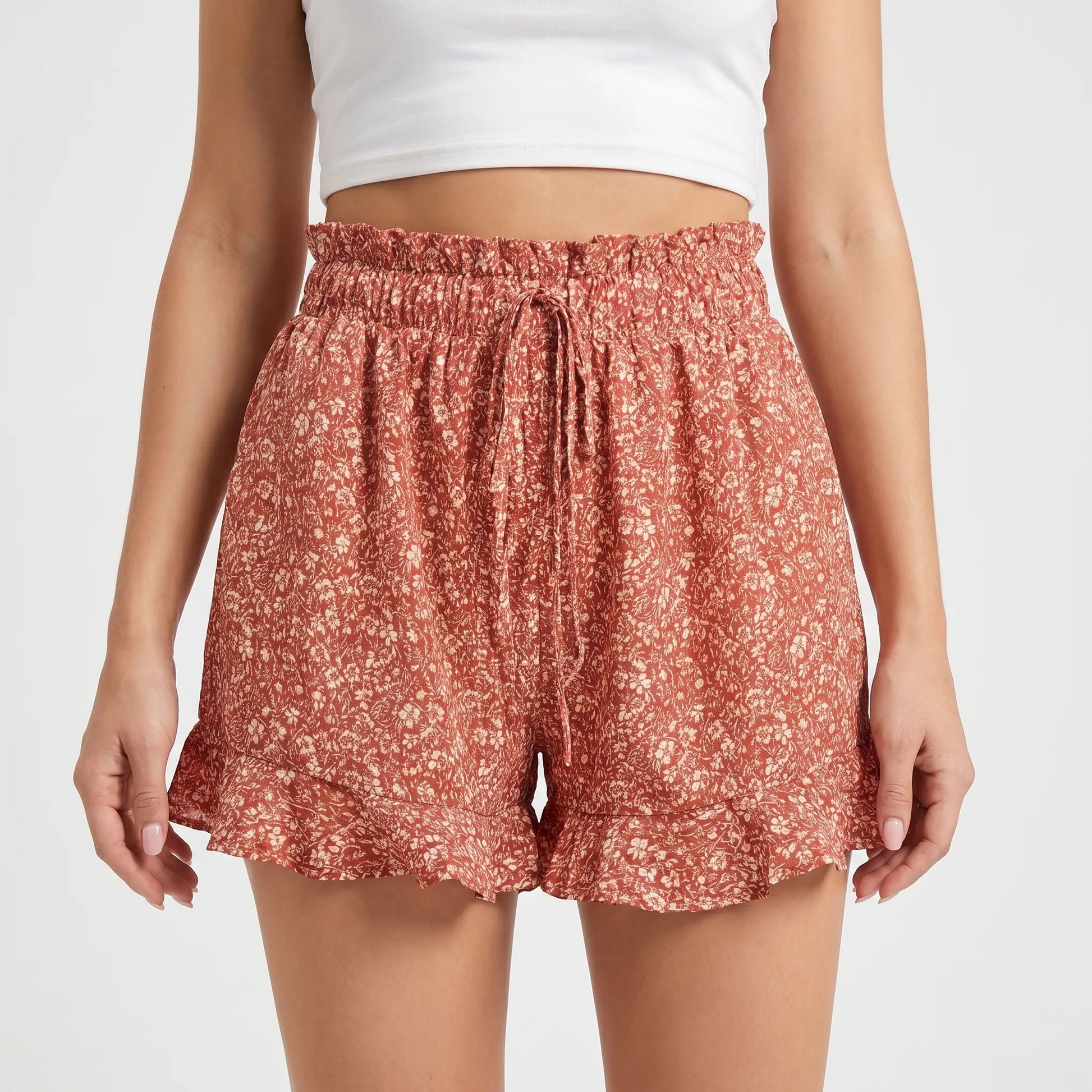 Shorts dame | Luftige sommershorts med blomsterprint