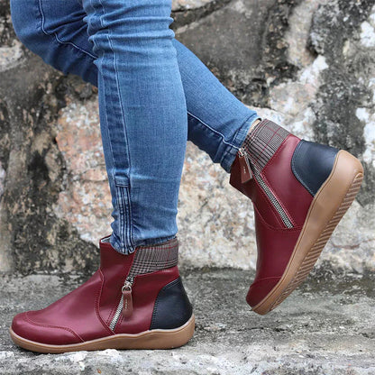 Ankle Boots for Women with Side Zip