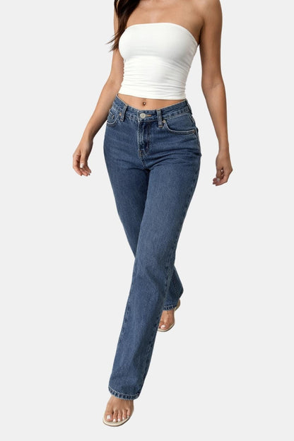 Sidonia - Low Rise Semi Wide Leg Retro Fit Jeans