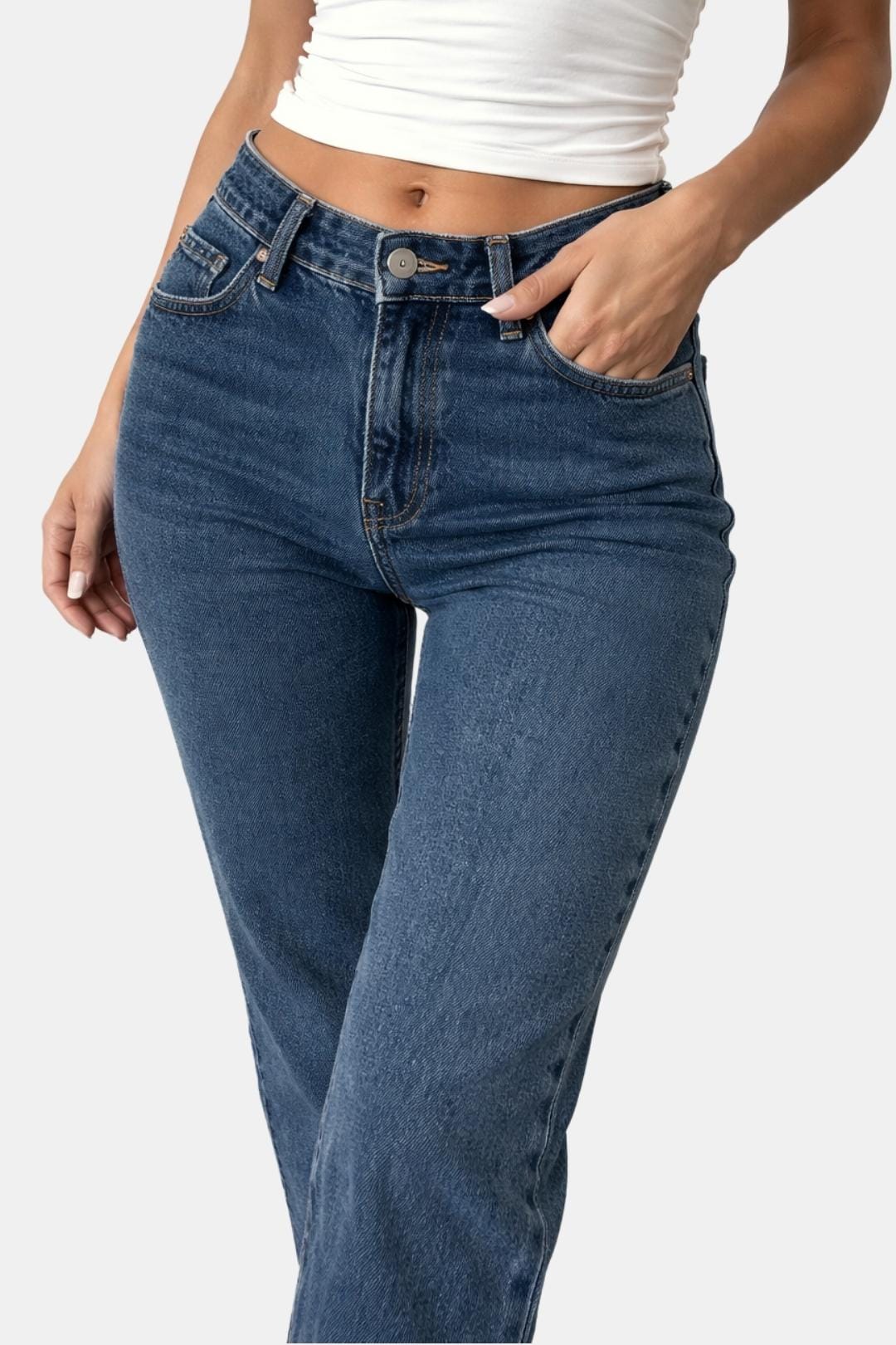 Sidonia - Low Rise Semi Wide Leg Retro Fit Jeans