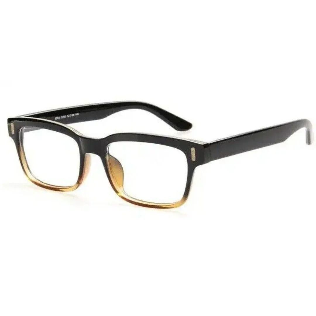 Blaulichtfilter-Brille – Eckiges Gestell mit klaren Gläsern
