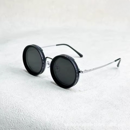 Retro Sonnenbrille mit UV400-Schutz – Runde Gläser