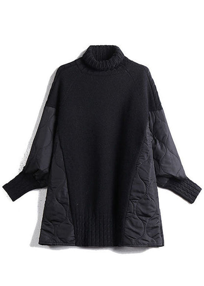 Cozy Patchwork Turtleneck Knit