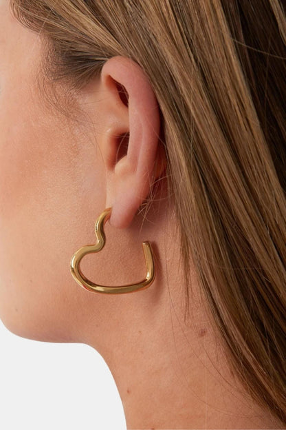 Skye – Modern Open-Heart Statement Hoop Earrings