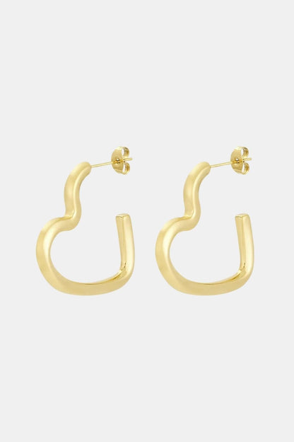Skye – Modern Open-Heart Statement Hoop Earrings