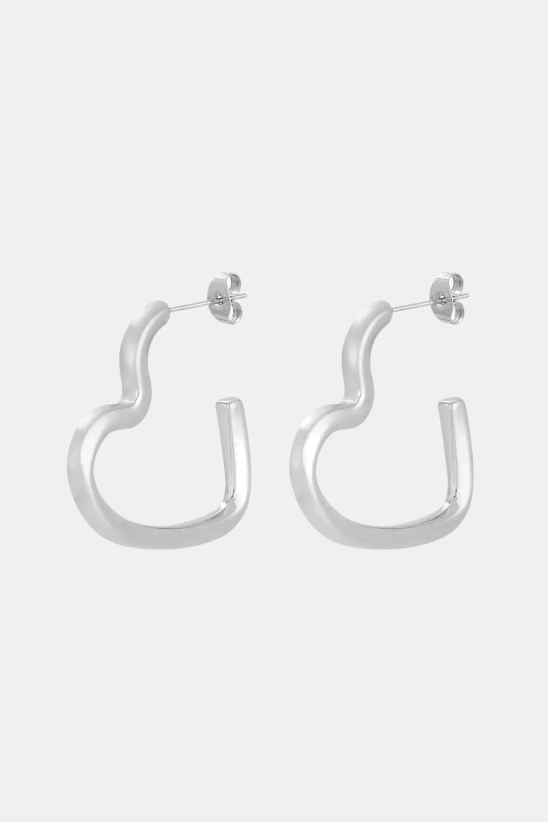 Skye – Modern Open-Heart Statement Hoop Earrings