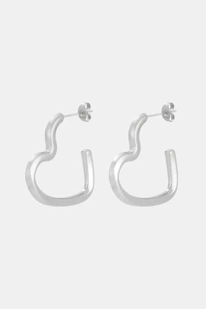 Skye – Modern Open-Heart Statement Hoop Earrings