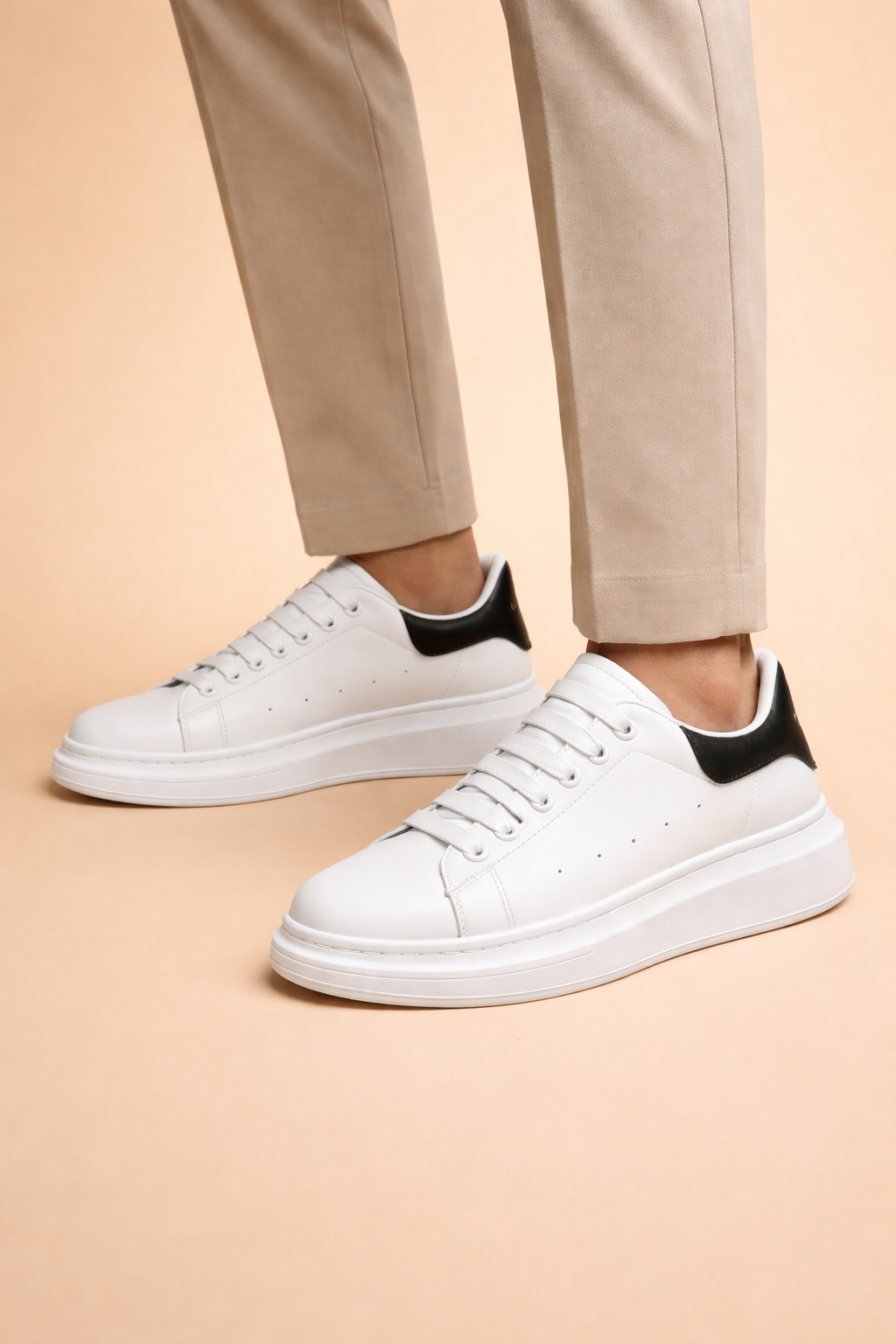 Men's Leather Platform Street Style Sneakers