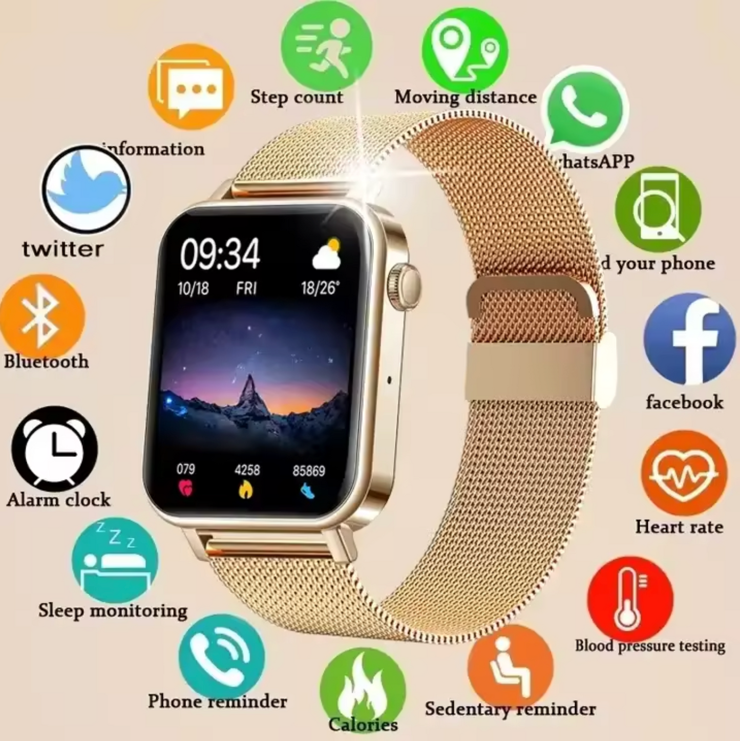 Smartwatch | Slank ontwerp met wellnessfuncties 1
