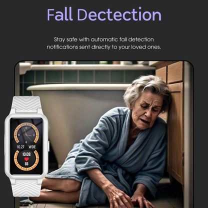 Moederdagcadeau | SeniorSafe Watch | Slimhorloge met valdetectie, 4G medische waarschuwing & GPS