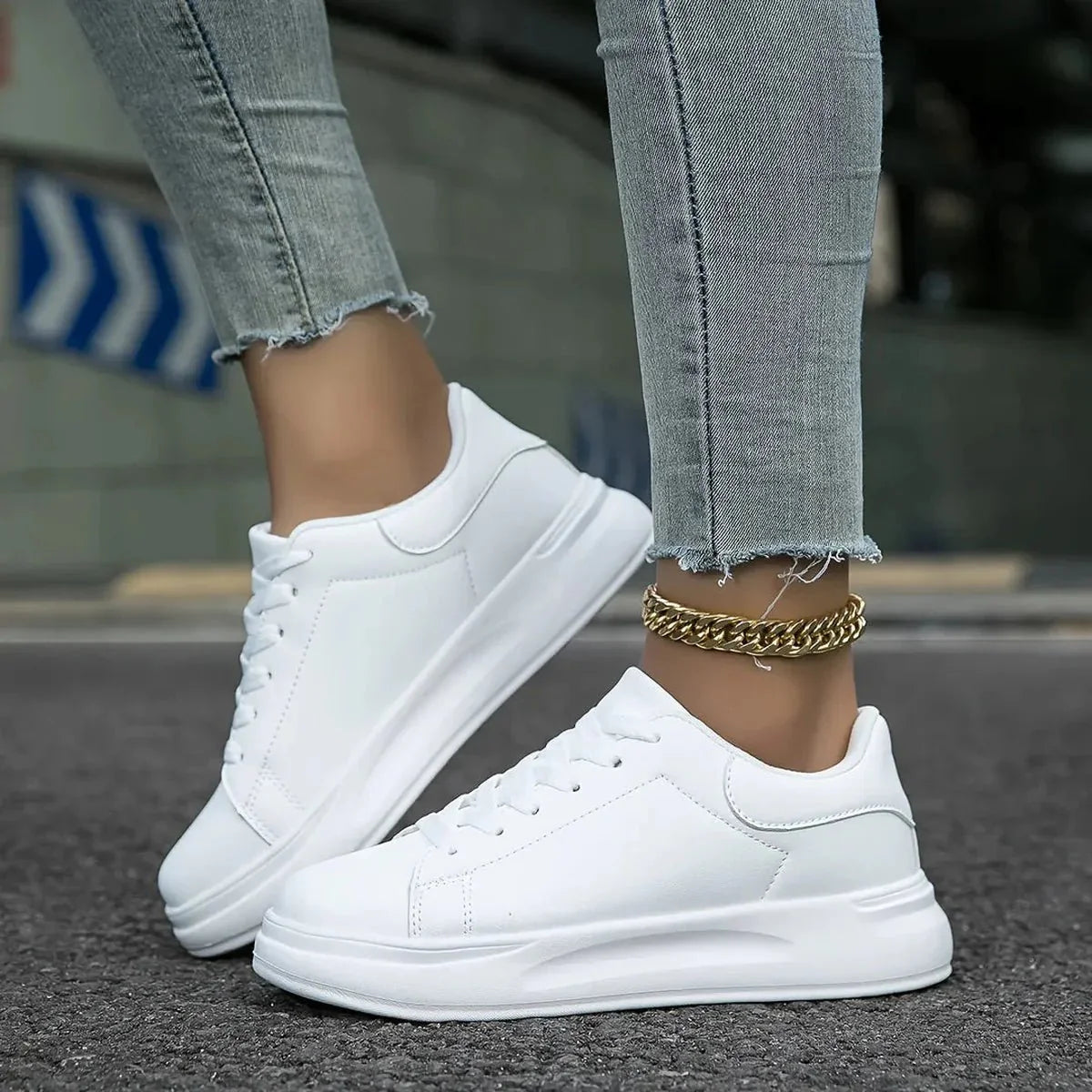 Sneakers Dames | Orthopedisch & Tijdloos Wit Design
