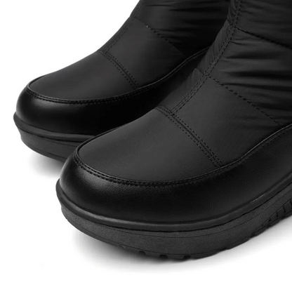 Damskie Buty Zimowe Do Kolan z Podszewką ze Sztucznego Futra