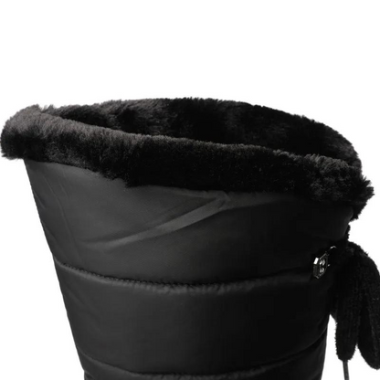 Damskie Buty Zimowe Do Kolan z Podszewką ze Sztucznego Futra