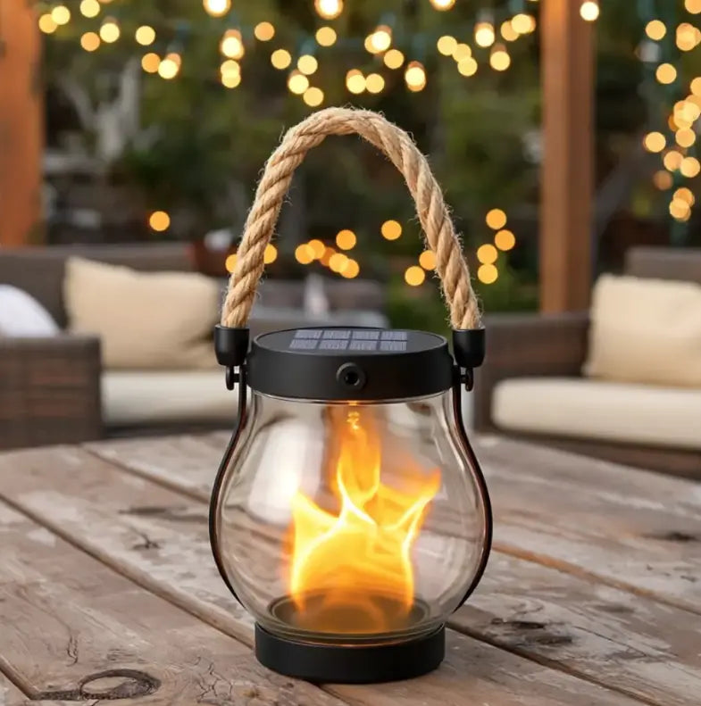 Solar Flame Lantern – Enchanting Glow for Your Outdoors