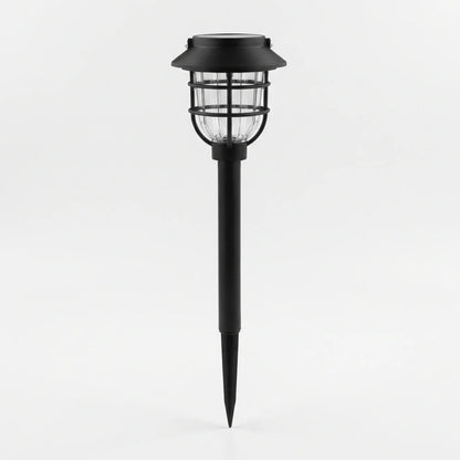 Solar Garden Path Light with Vintage Cage Design