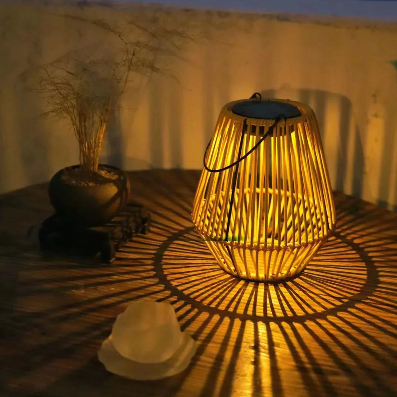 Solar-Laterne | Dämmerungssensor | Rustikaler Boho | DuskGlow
