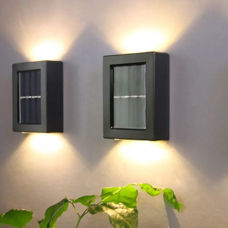 Solar Wandlampen LED Außen | 8h Leuchtdauer | Bewegungsmelder Kabellos | Lumavex