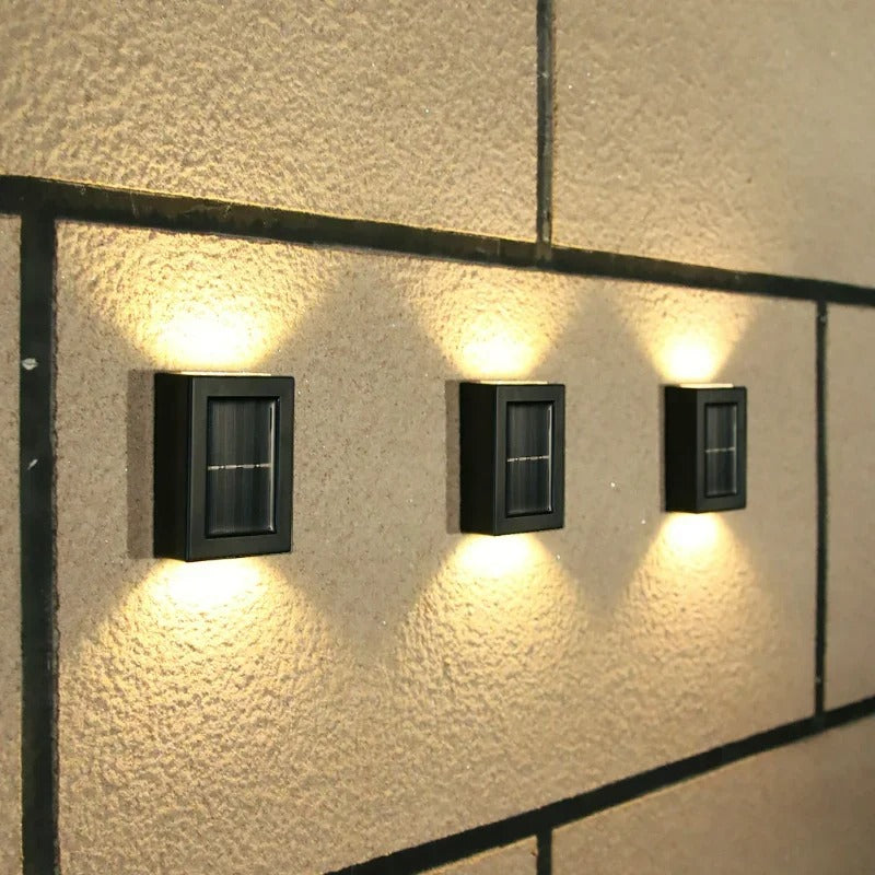 Solar Wandlampen LED Außen | 8h Leuchtdauer | Bewegungsmelder Kabellos | Lumavex