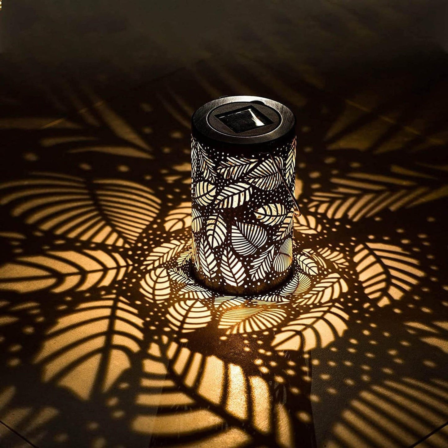 Solar lamp tuin | Zonne energie lamp met bloemen projectie