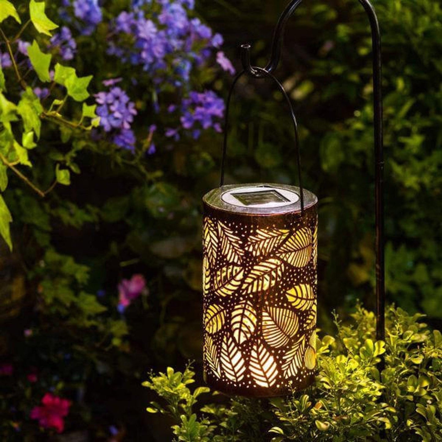 Solar lamp tuin | Zonne energie lamp met bloemen projectie