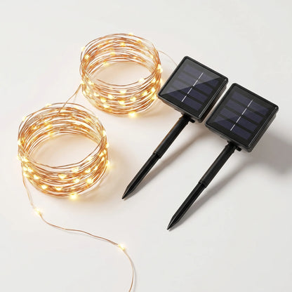 Solarvine - Solar-Powered Outdoor Fairy String Lights- Outdoor Garden Decorating