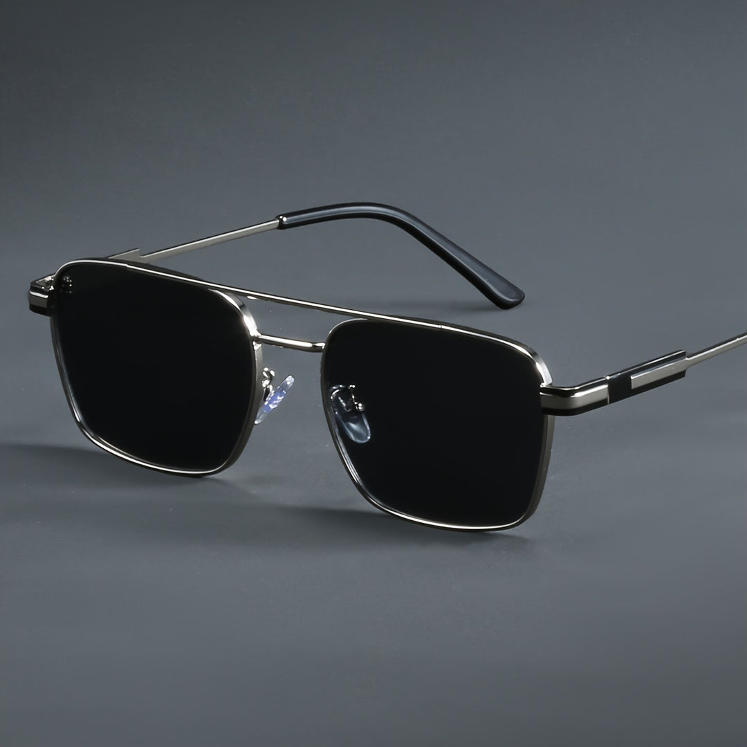 Solbriller herre | Aviator solbriller i metal firkantet