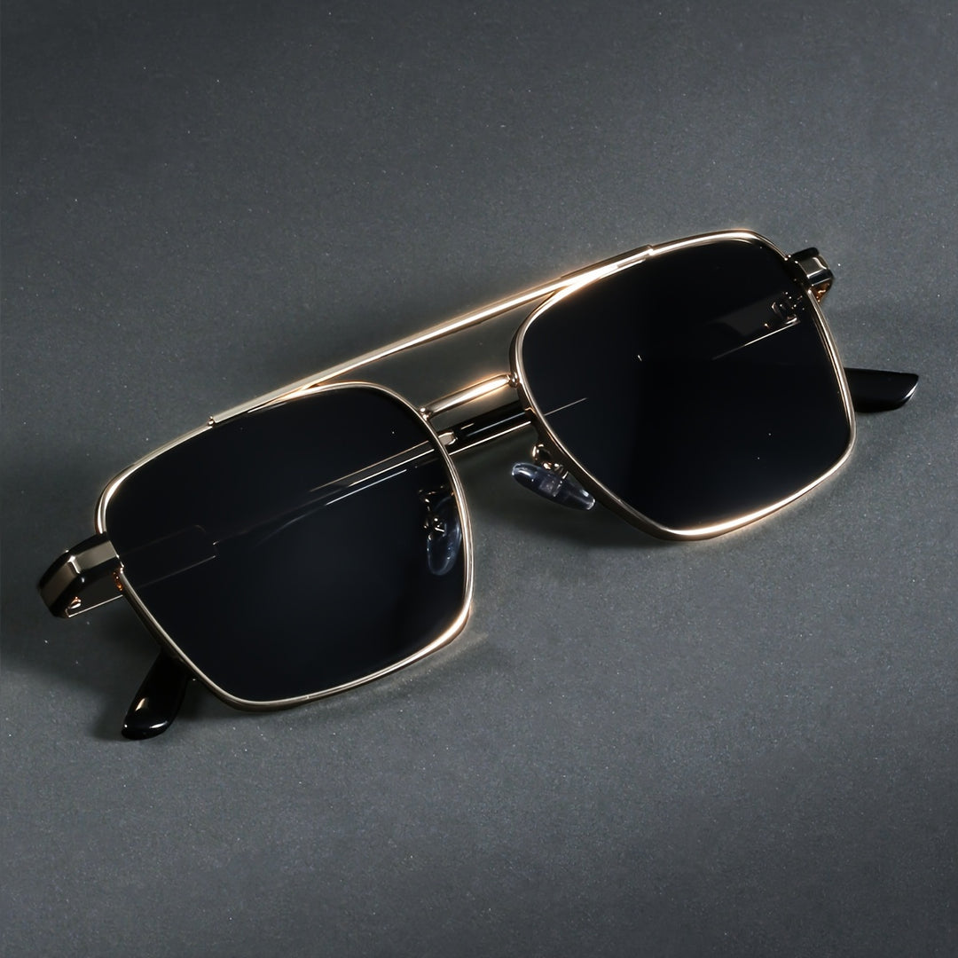Solbriller herre | Aviator solbriller i metal firkantet
